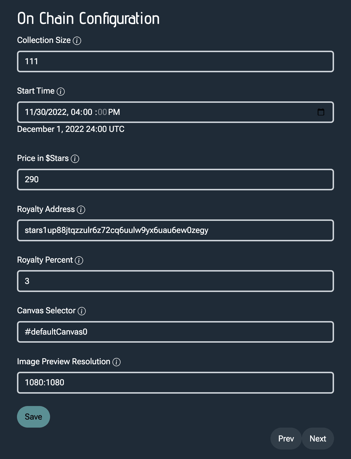 On Chain Config